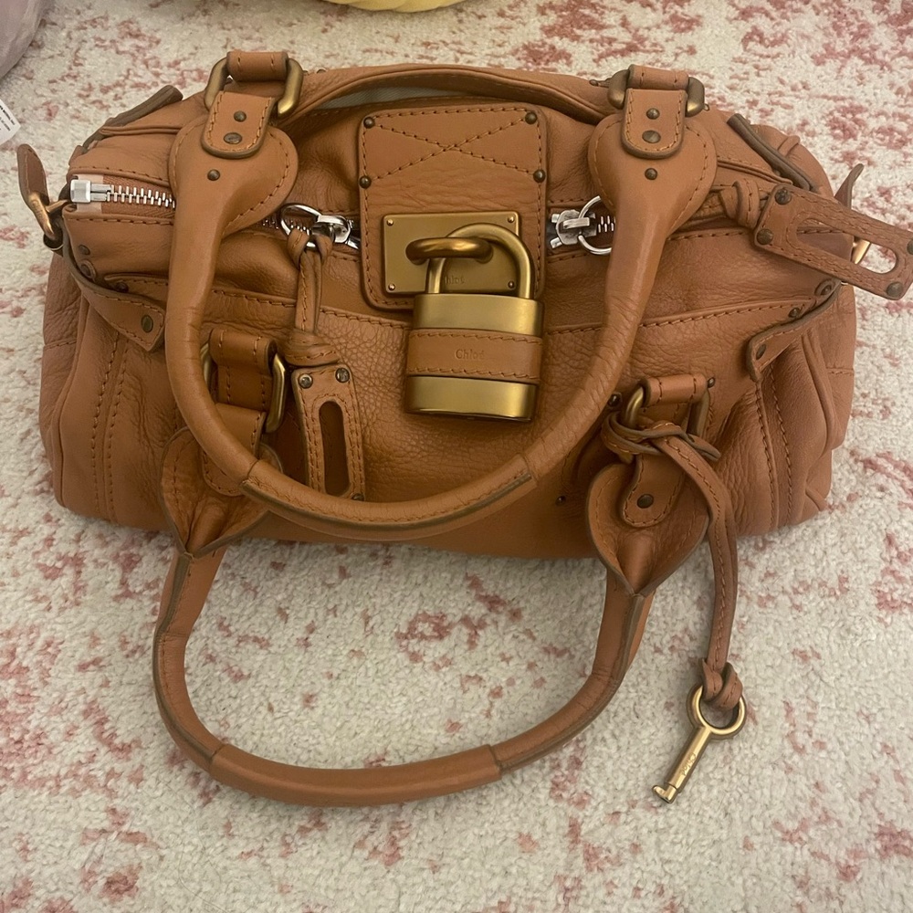 *SOLD* DO NOT PURCHASE Chloe paddington Tan Leather Padlock Bag